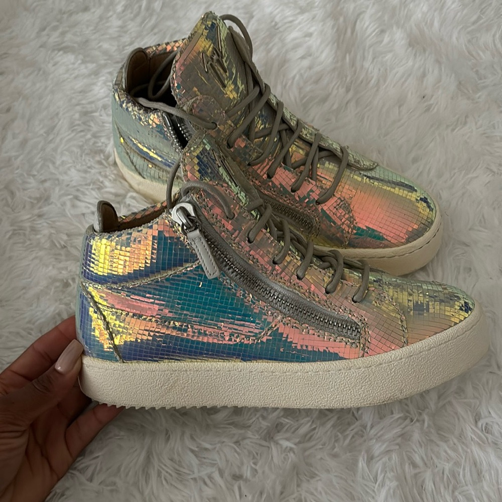 Giuseppe Zanotti Iridescent High-Top Sneakers